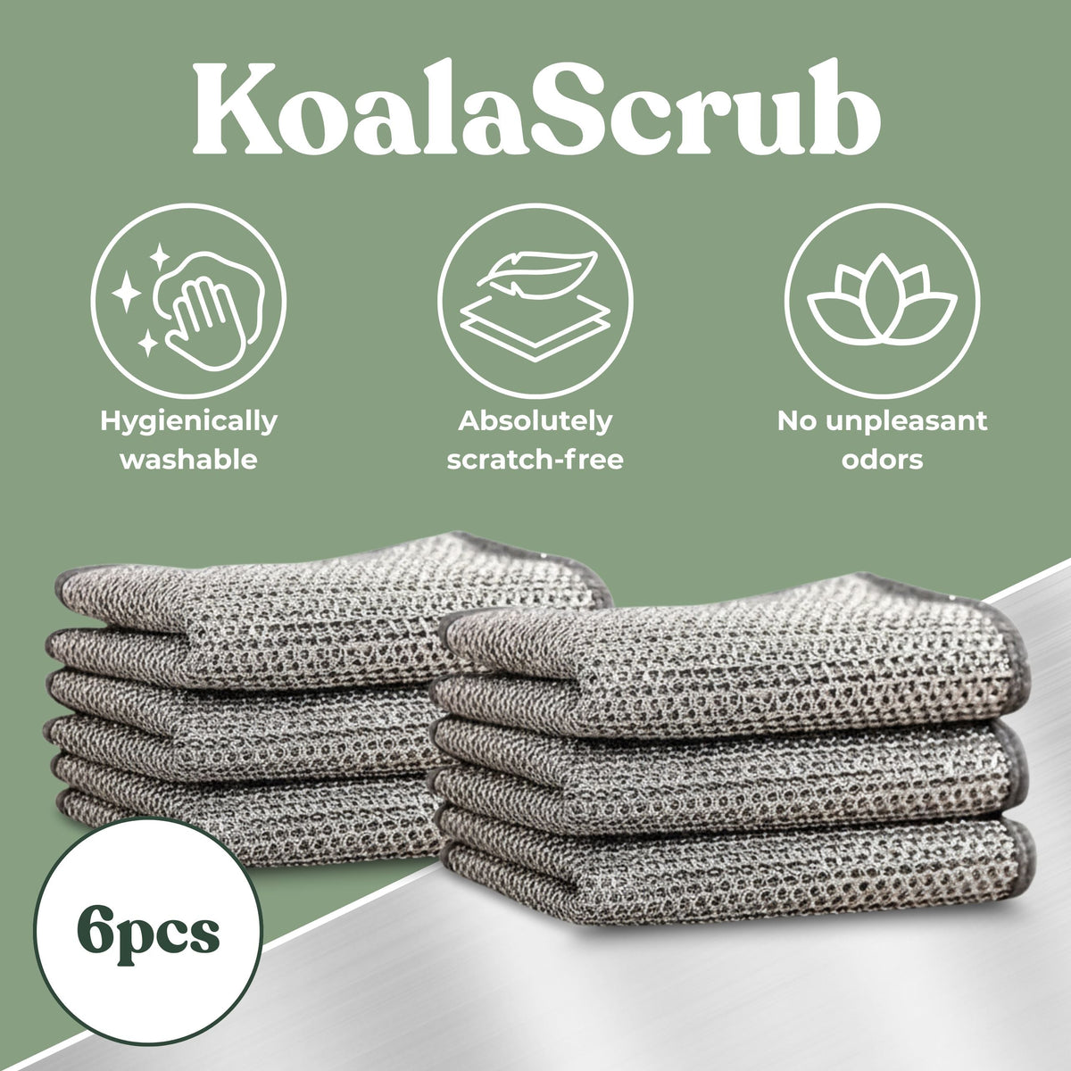 SealShine | Gentle Scrub Cloth Bundle – 20 × 20 cm