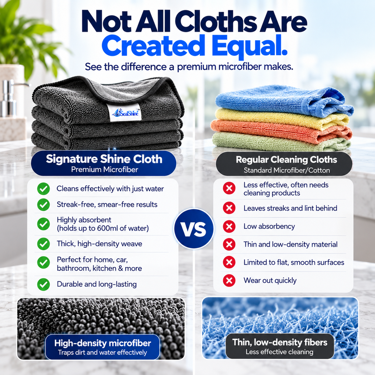 SealShine | Signature Shine Cloth Home Pack – 60 × 40 cm