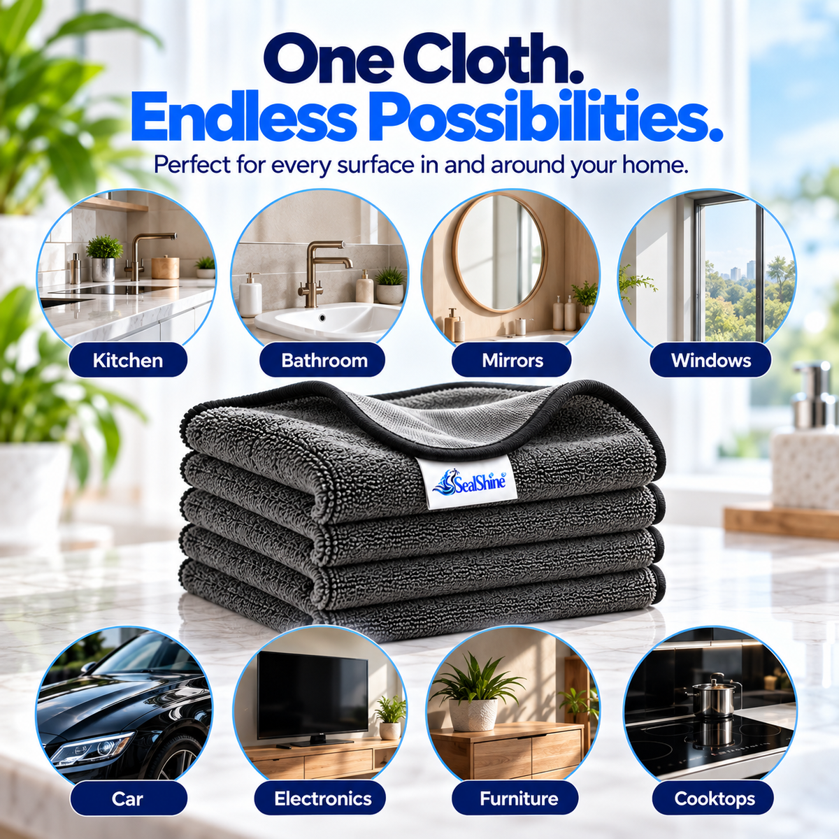 SealShine | Signature Shine Cloth Home Pack – 60 × 40 cm